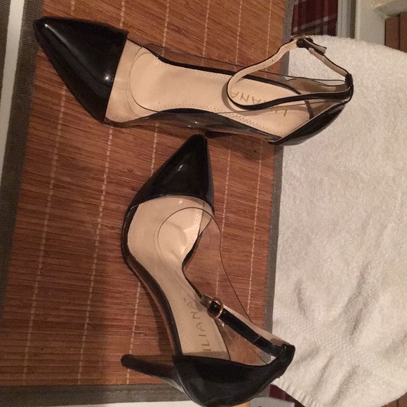 Shoes Black paten leather & Clear trim heel 4.5 in - Picture 2 of 5